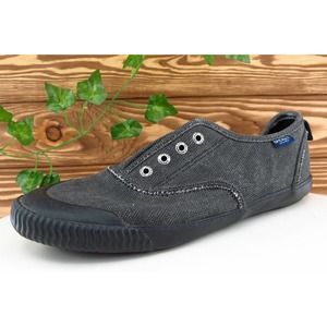 Paul Sperry Women Sz 8.5‎ M Gray Elastic Fashion Sneakers Fabric Shoe